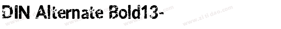 DIN Alternate Bold13字体转换